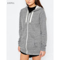 New Look Longline Zip Front Athletic Gym Frauen Kapuzenpulli